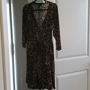 Lane Bryant Leopard Print Wrap Dress